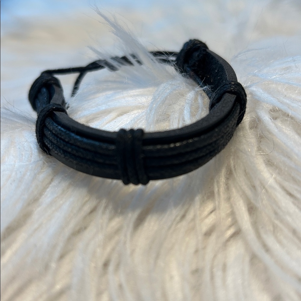 Black Leather Bracelet